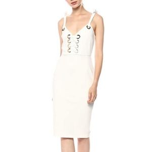 Elliatt White Dahlia Bodycon Midi Dress Size Medium